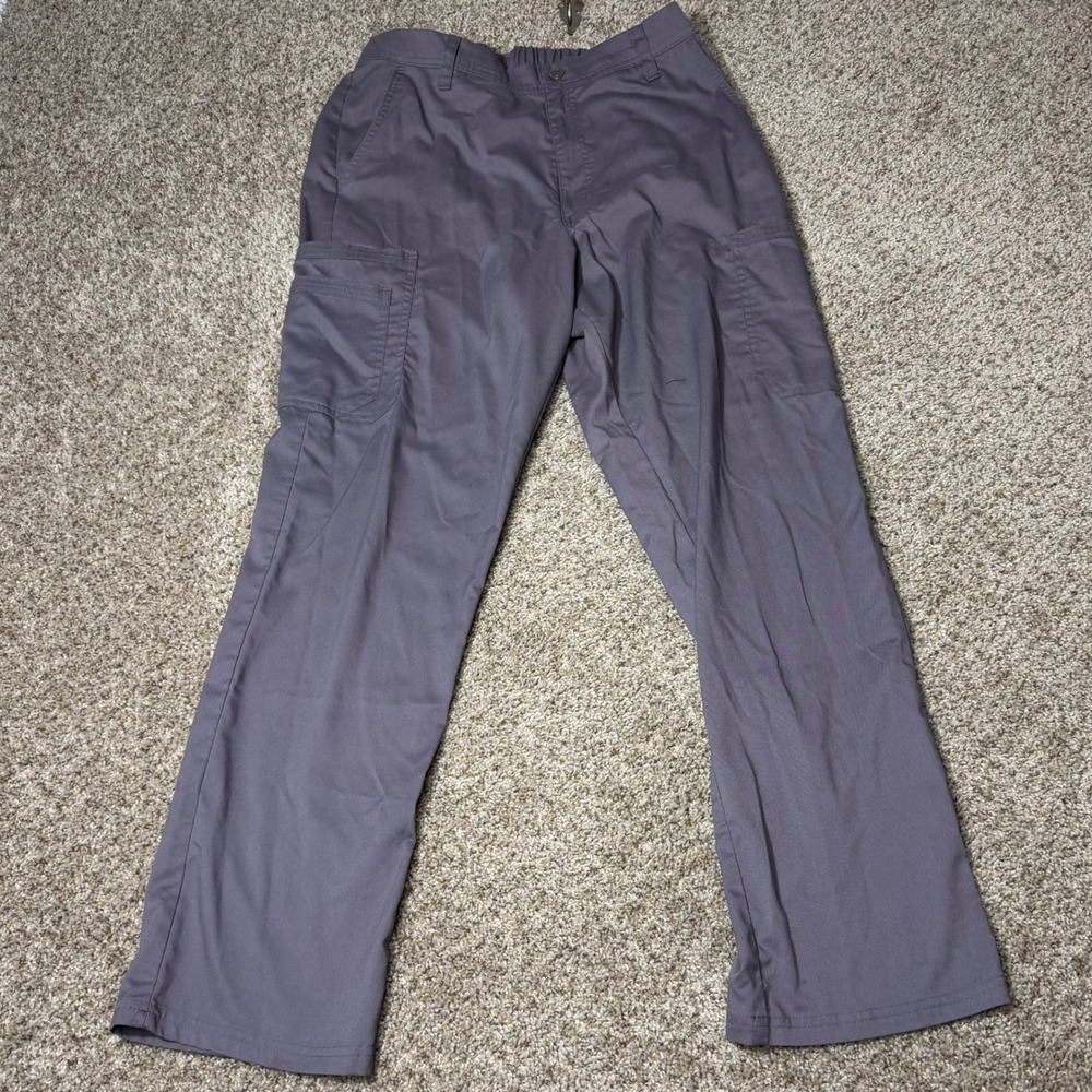 Advantage Gray Cargo Scrub Pants Utility Workwear Straight Leg Pants Small